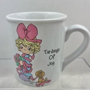 1994 Precious Moments "Tie-dings Of Joy" Coffee Cup Mug Holiday Vintage